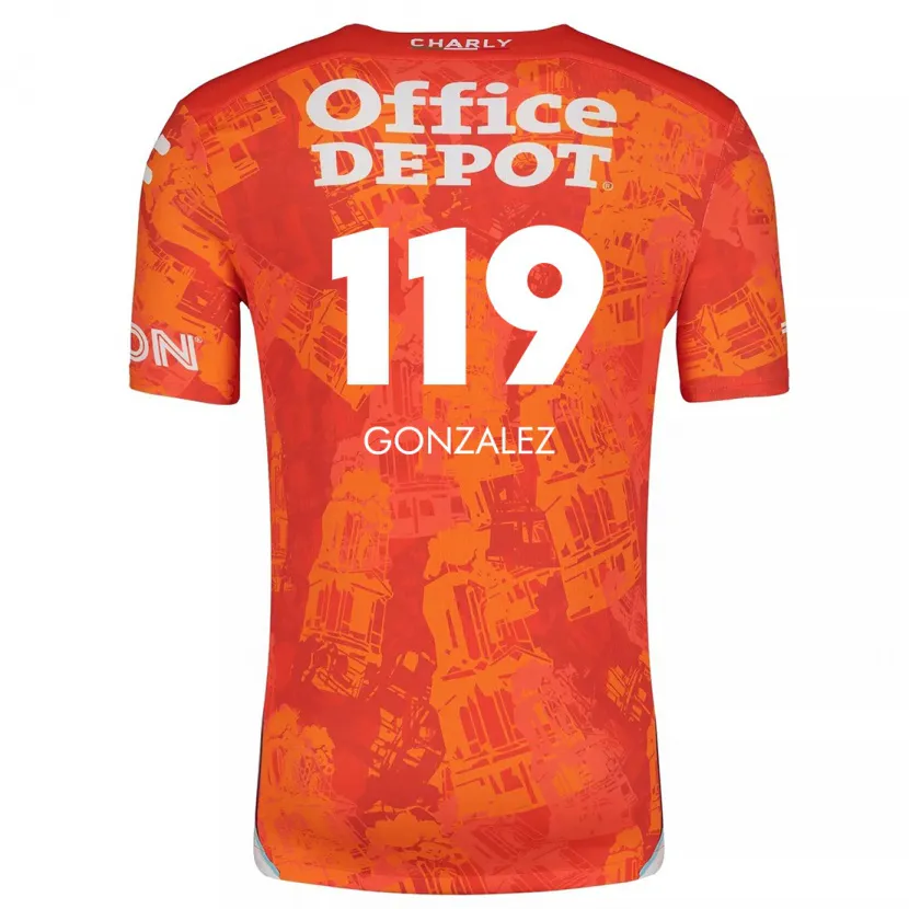 Danxen Kid Juan González #119 Orange White Away Jersey 2024/25 T-Shirt