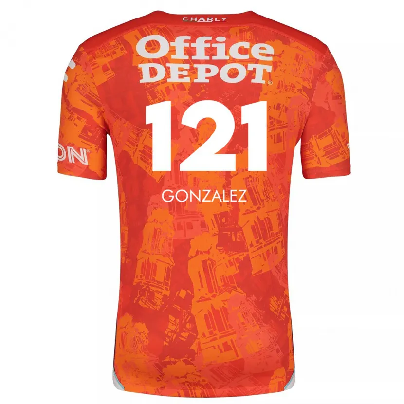 Danxen Kid Cristian González #121 Orange White Away Jersey 2024/25 T-Shirt