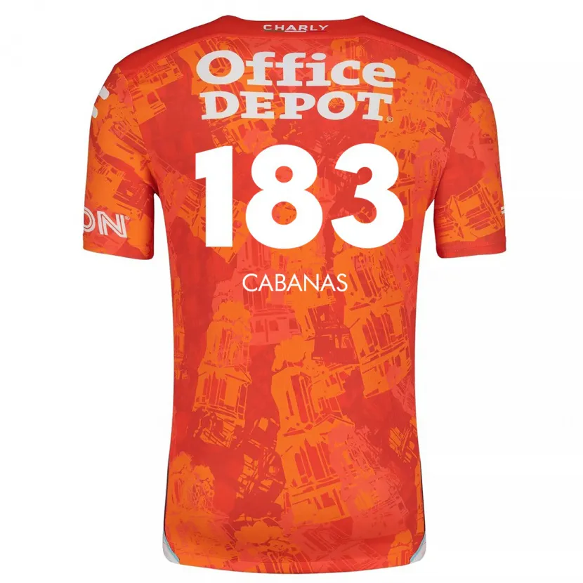 Danxen Kid Mauricio Cabañas #183 Orange White Away Jersey 2024/25 T-Shirt