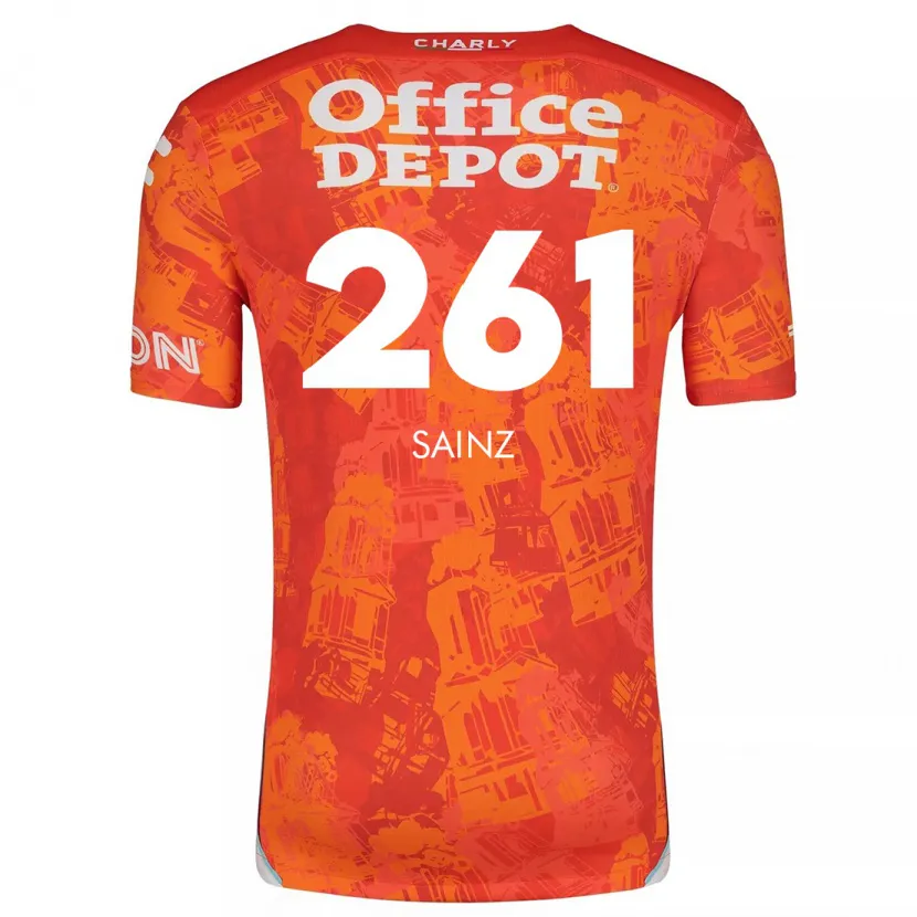 Danxen Kid Diego Sáinz #261 Orange White Away Jersey 2024/25 T-Shirt