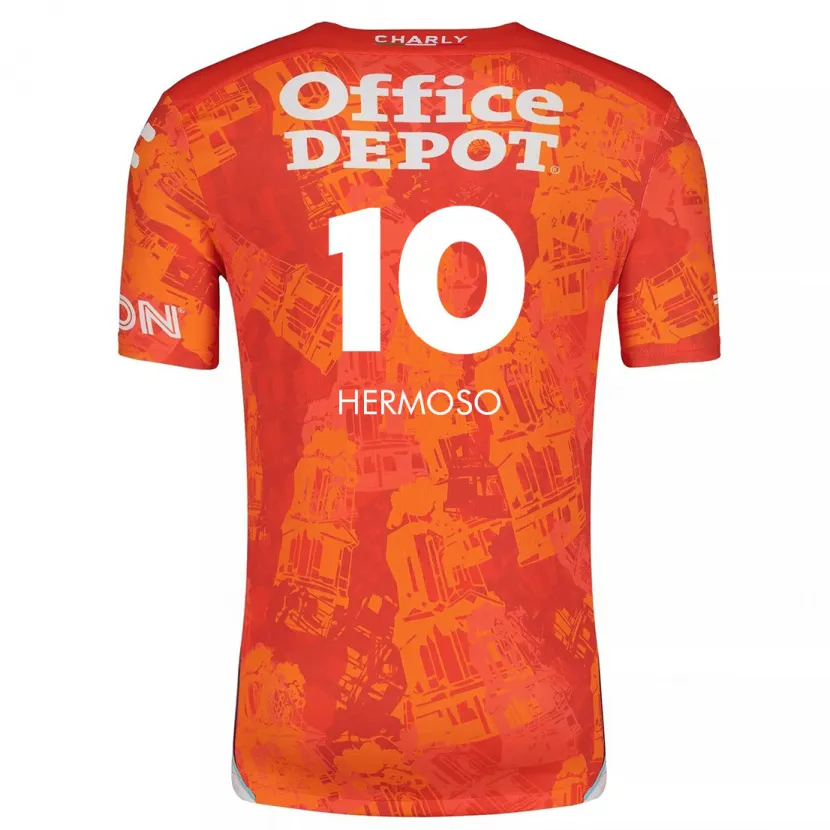 Danxen Kid Jennifer Hermoso #10 Orange White Away Jersey 2024/25 T-Shirt