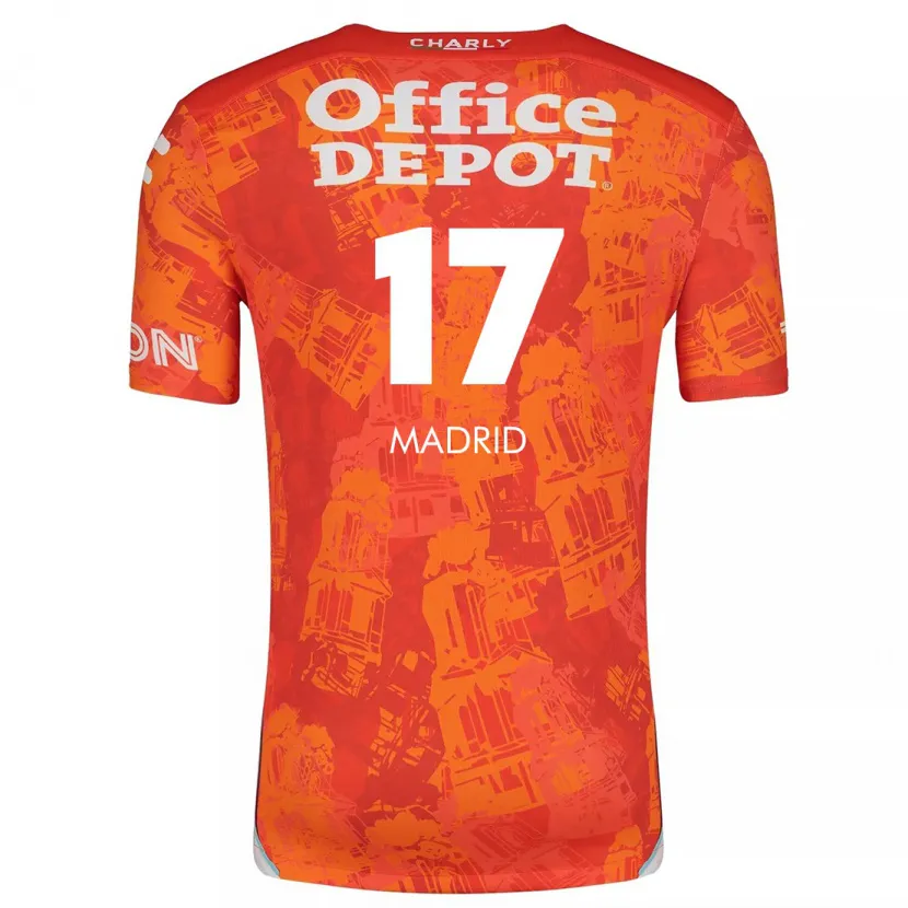 Danxen Kid Yanín Madrid #17 Orange White Away Jersey 2024/25 T-Shirt