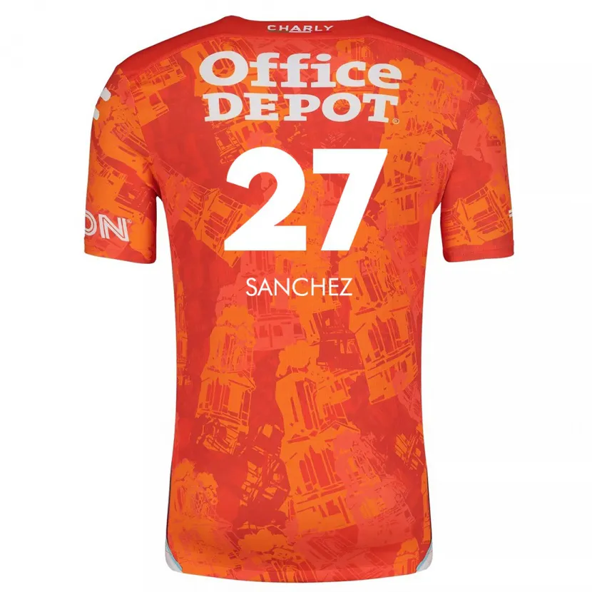 Danxen Kid Ella Sanchez #27 Orange White Away Jersey 2024/25 T-Shirt