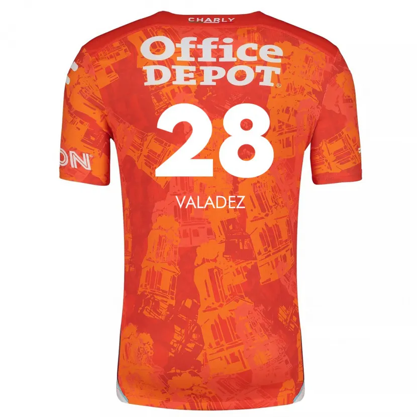 Danxen Kid Julia Valadez #28 Orange White Away Jersey 2024/25 T-Shirt