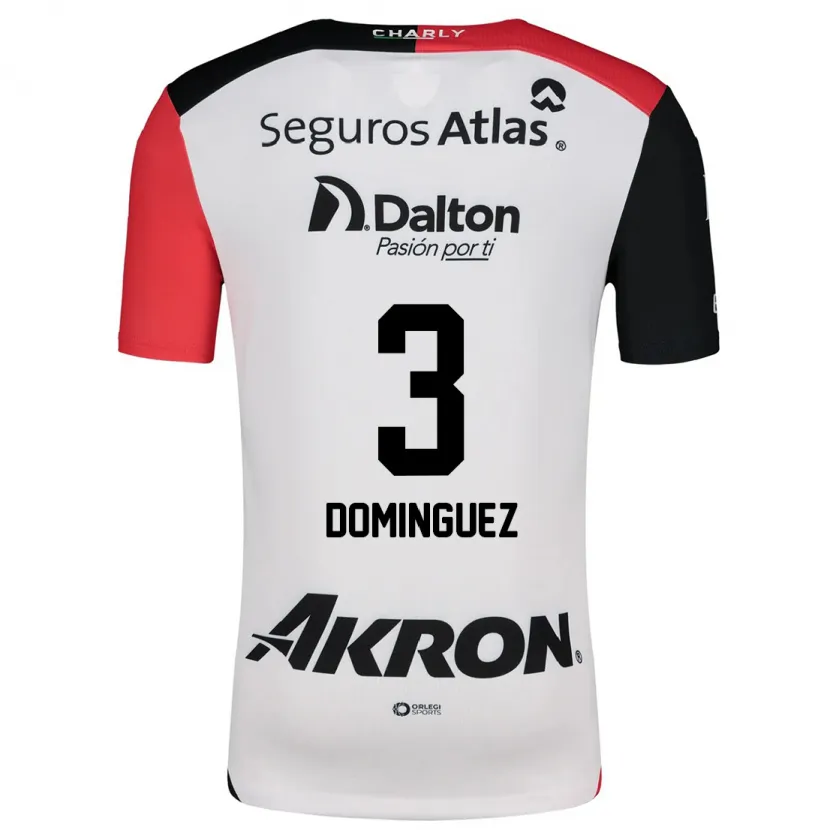 Danxen Kid Idekel Domínguez #3 White Red Black Away Jersey 2024/25 T-Shirt