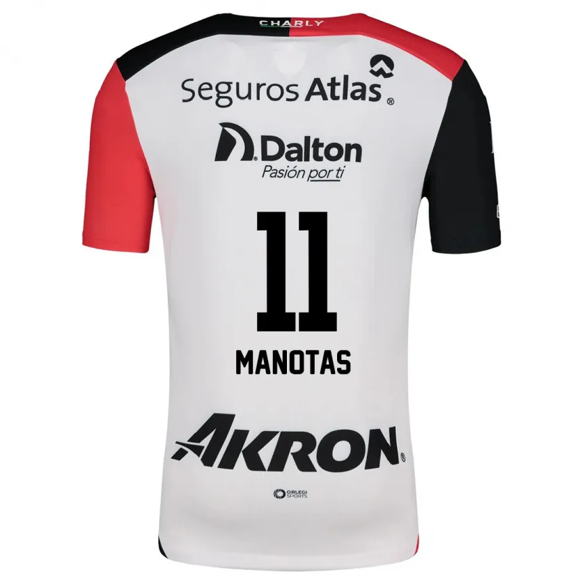 Danxen Kid Mauro Manotas #11 White Red Black Away Jersey 2024/25 T-Shirt