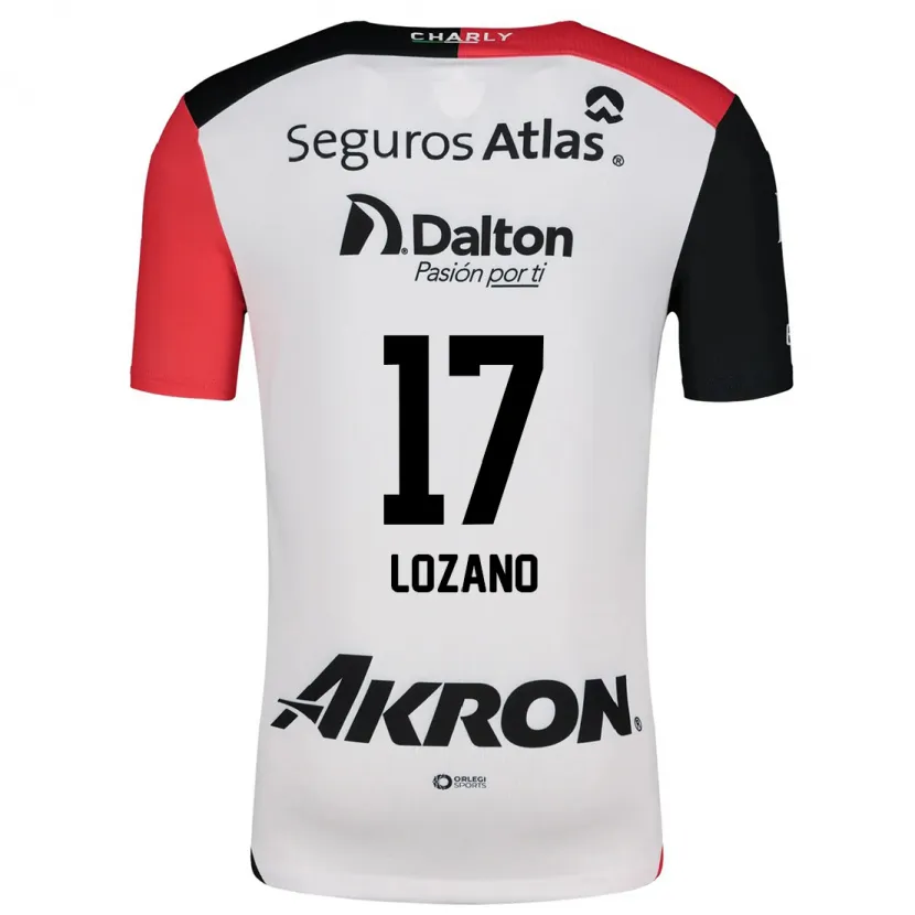 Danxen Kid José Lozano #17 White Red Black Away Jersey 2024/25 T-Shirt