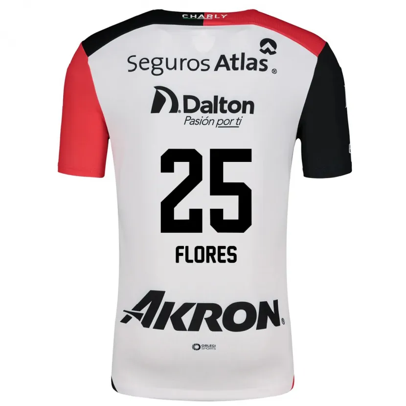 Danxen Kid Leonardo Flores #25 White Red Black Away Jersey 2024/25 T-Shirt