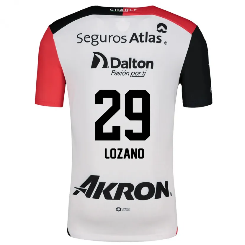 Danxen Kid Brian Lozano #29 White Red Black Away Jersey 2024/25 T-Shirt