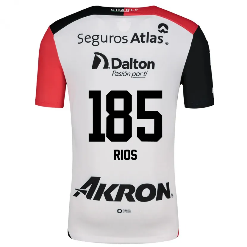 Danxen Kid Víctor Ríos #185 White Red Black Away Jersey 2024/25 T-Shirt