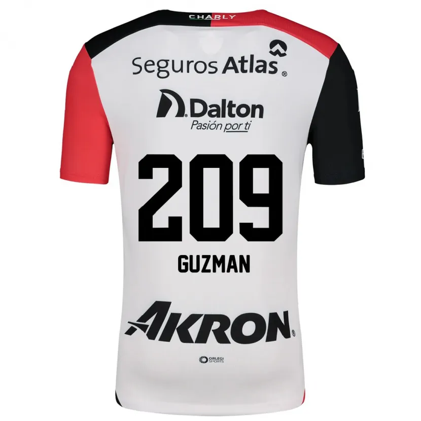 Danxen Kid Jorge Guzmán #209 White Red Black Away Jersey 2024/25 T-Shirt