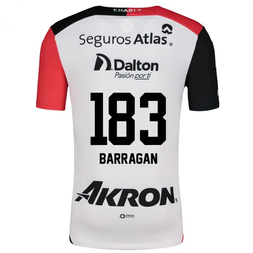 Danxen Kid Roberto Barragán #183 White Red Black Away Jersey 2024/25 T-Shirt