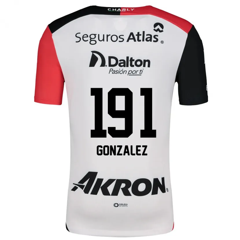 Danxen Kid Juan González #191 White Red Black Away Jersey 2024/25 T-Shirt