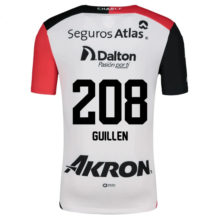 Danxen Kid Jesús Guillén #208 White Red Black Away Jersey 2024/25 T-Shirt