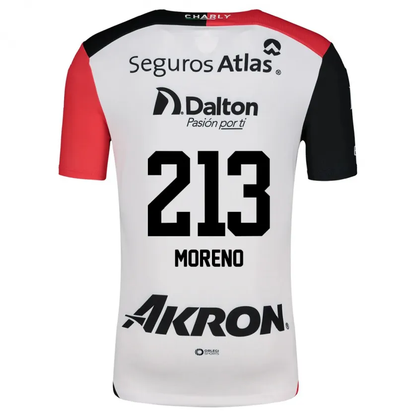 Danxen Kid Eduardo Moreno #213 White Red Black Away Jersey 2024/25 T-Shirt