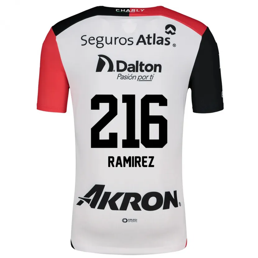 Danxen Kid Paulo Ramírez #216 White Red Black Away Jersey 2024/25 T-Shirt