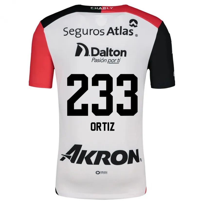 Danxen Kid Brandon Ortiz #233 White Red Black Away Jersey 2024/25 T-Shirt