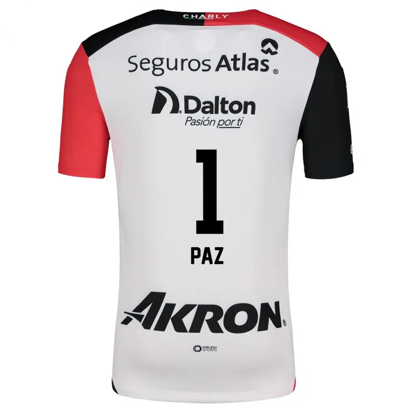 Danxen Kid Ana Gabriela Paz #1 White Red Black Away Jersey 2024/25 T-Shirt