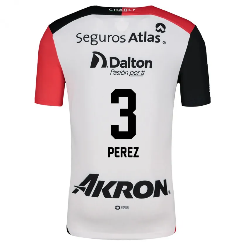 Danxen Kid María Fernanda Pérez #3 White Red Black Away Jersey 2024/25 T-Shirt