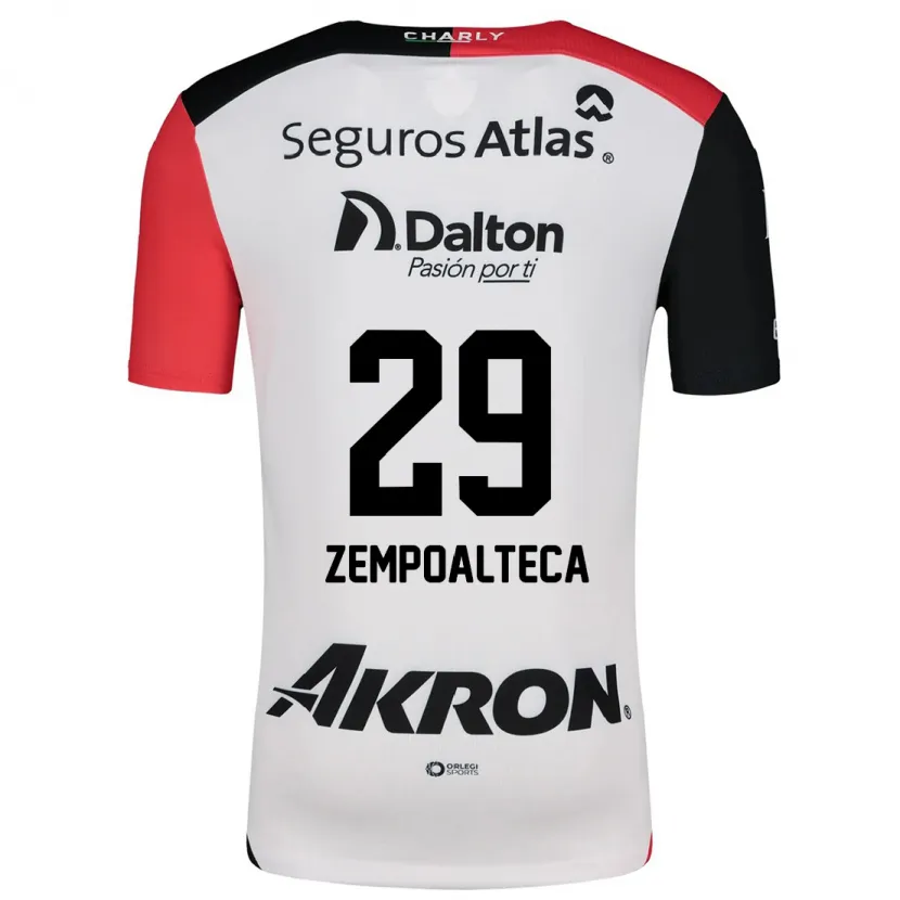 Danxen Kid Karla Zempoalteca #29 White Red Black Away Jersey 2024/25 T-Shirt