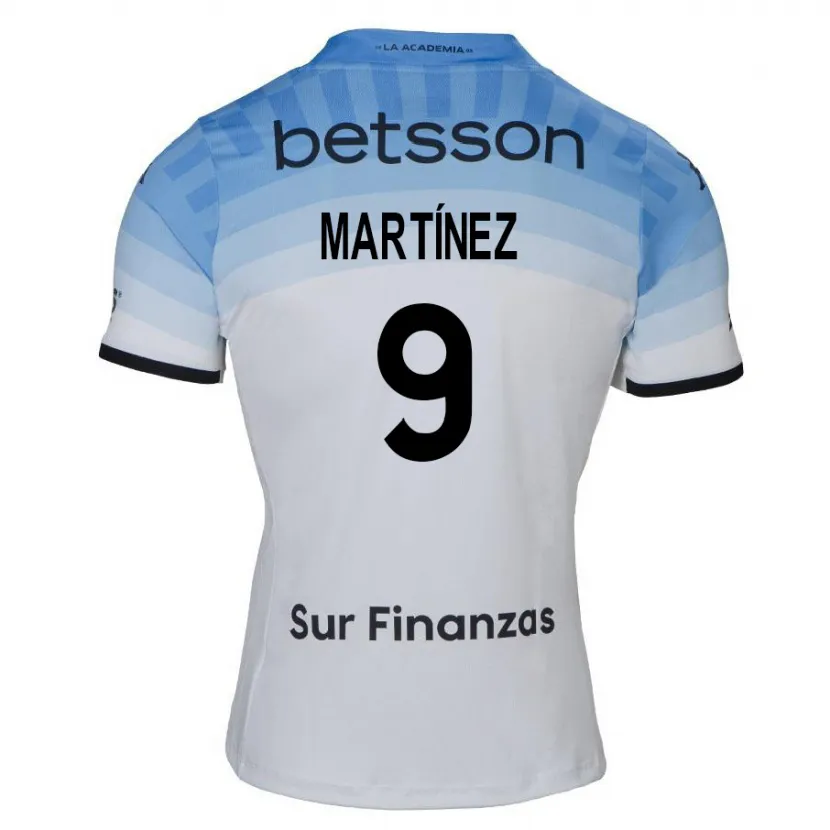 Danxen Kid Adrián Martínez #9 White Blue Black Away Jersey 2024/25 T-Shirt