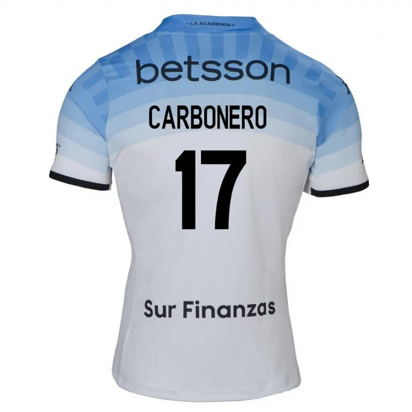 Danxen Kid Johan Carbonero #17 White Blue Black Away Jersey 2024/25 T-Shirt