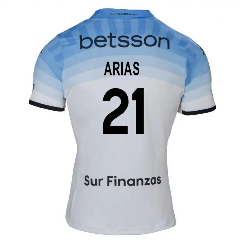 Danxen Kid Gabriel Arias #21 White Blue Black Away Jersey 2024/25 T-Shirt