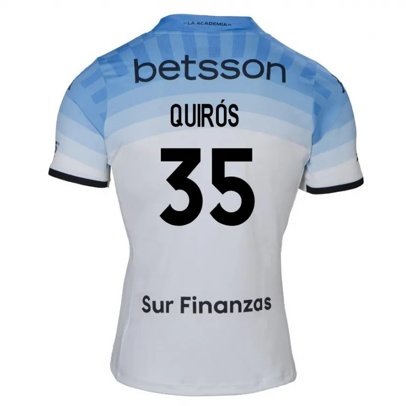 Danxen Kid Santiago Quirós #35 White Blue Black Away Jersey 2024/25 T-Shirt