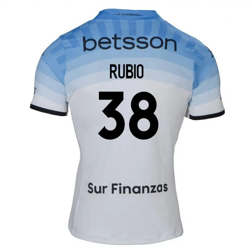 Danxen Kid Tobías Rubio #38 White Blue Black Away Jersey 2024/25 T-Shirt