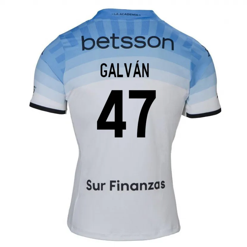 Danxen Kid Ignacio Galván #47 White Blue Black Away Jersey 2024/25 T-Shirt