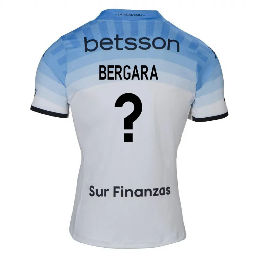 Danxen Kid Matías Bergara #0 White Blue Black Away Jersey 2024/25 T-Shirt