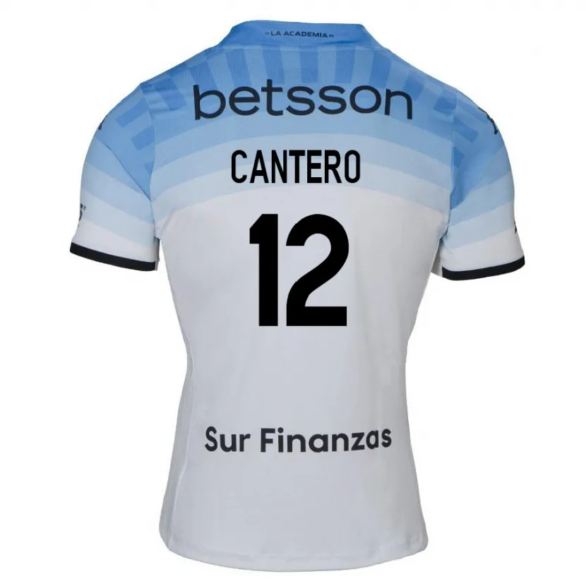 Danxen Kid Milton Cantero #12 White Blue Black Away Jersey 2024/25 T-Shirt