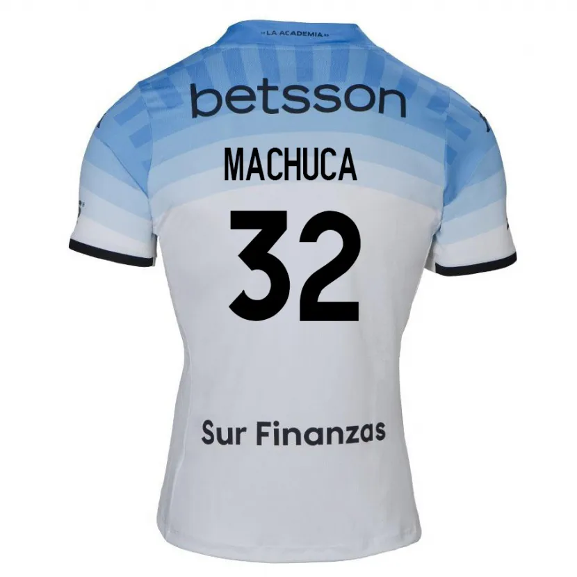 Danxen Kid Elías Machuca #32 White Blue Black Away Jersey 2024/25 T-Shirt