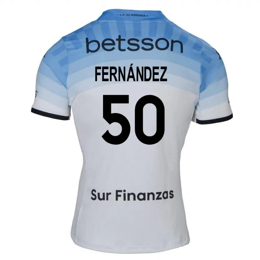 Danxen Kid Román Fernández #50 White Blue Black Away Jersey 2024/25 T-Shirt