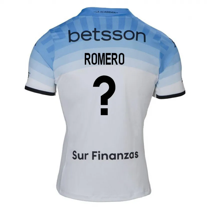 Danxen Kid Benicio Romero #0 White Blue Black Away Jersey 2024/25 T-Shirt