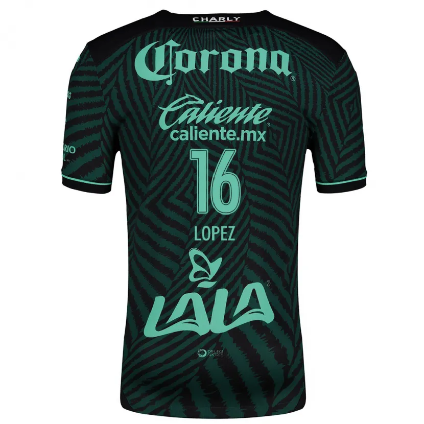 Danxen Kid Aldo López #16 Black Green Away Jersey 2024/25 T-Shirt