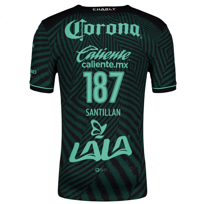 Danxen Kid Emilio Santillán #187 Black Green Away Jersey 2024/25 T-Shirt