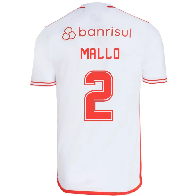 Danxen Kid Hugo Mallo #2 White Red Away Jersey 2024/25 T-Shirt