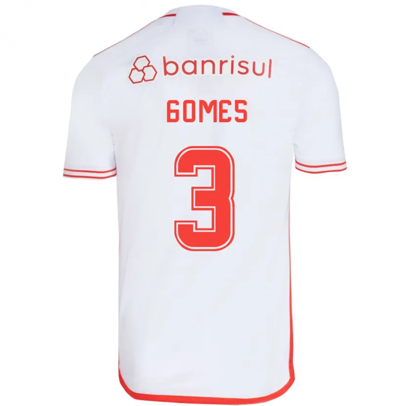 Danxen Kid Igor Gomes #3 White Red Away Jersey 2024/25 T-Shirt