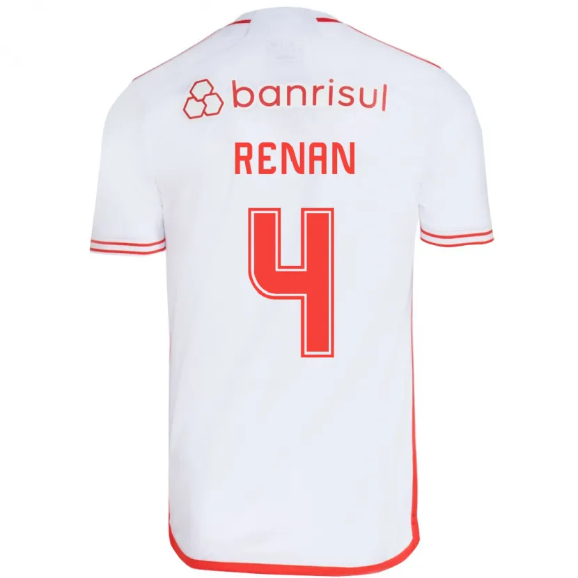 Danxen Kid Robert Renan #4 White Red Away Jersey 2024/25 T-Shirt