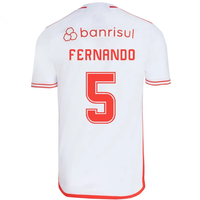 Danxen Kid Fernando #5 White Red Away Jersey 2024/25 T-Shirt