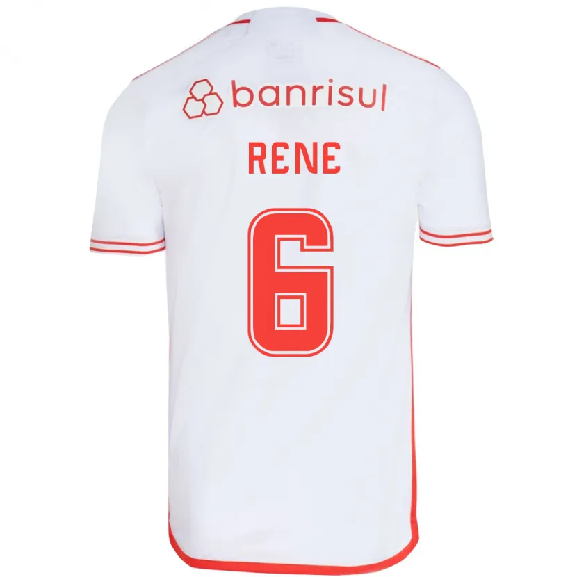 Danxen Kid Renê #6 White Red Away Jersey 2024/25 T-Shirt