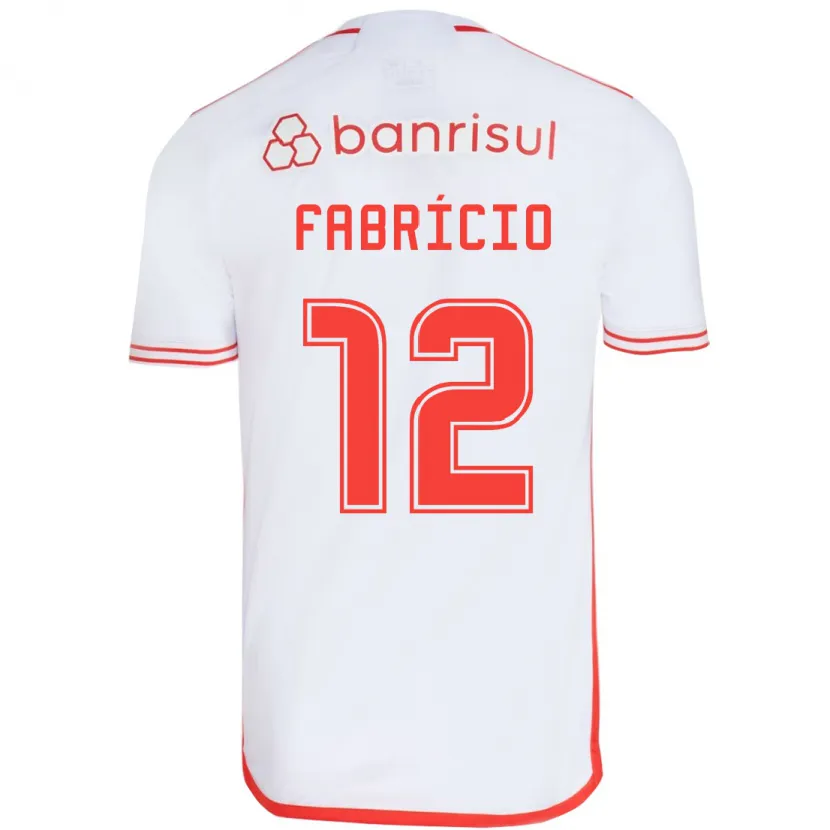 Danxen Kid Fabrício #12 White Red Away Jersey 2024/25 T-Shirt