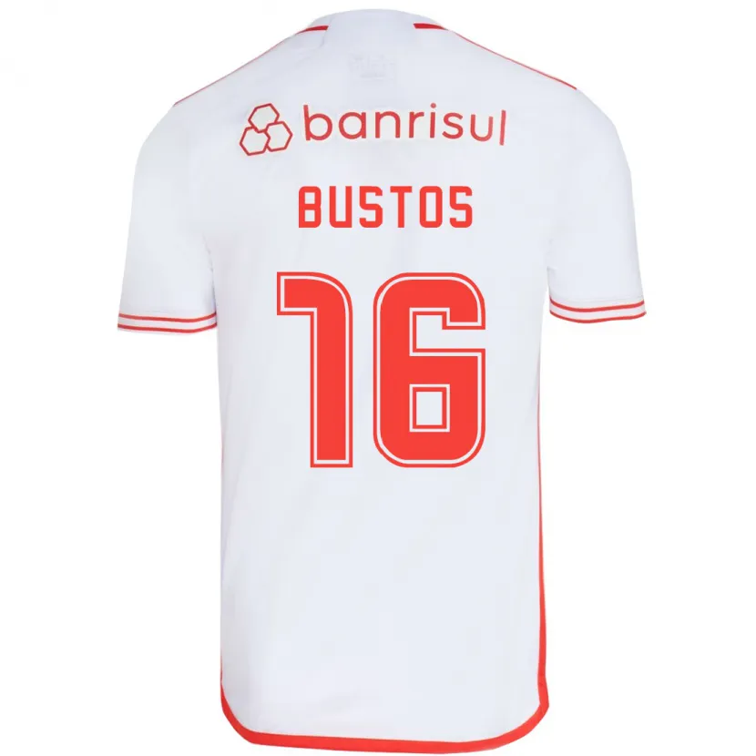 Danxen Kid Fabricio Bustos #16 White Red Away Jersey 2024/25 T-Shirt