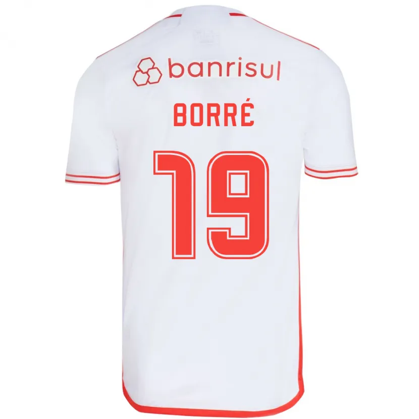 Danxen Kid Rafael Borré #19 White Red Away Jersey 2024/25 T-Shirt