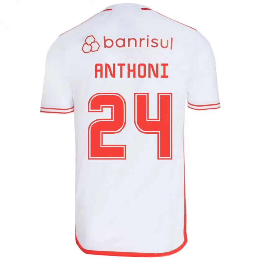 Danxen Kid Anthoni #24 White Red Away Jersey 2024/25 T-Shirt