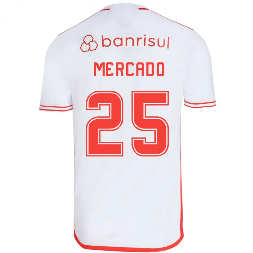 Danxen Kid Gabriel Mercado #25 White Red Away Jersey 2024/25 T-Shirt