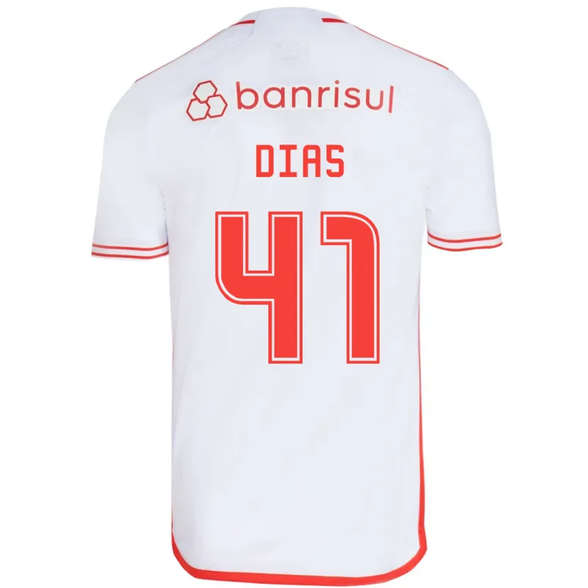 Danxen Kid Matheus Dias #41 White Red Away Jersey 2024/25 T-Shirt