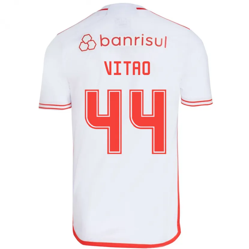 Danxen Kid Vitão #44 White Red Away Jersey 2024/25 T-Shirt