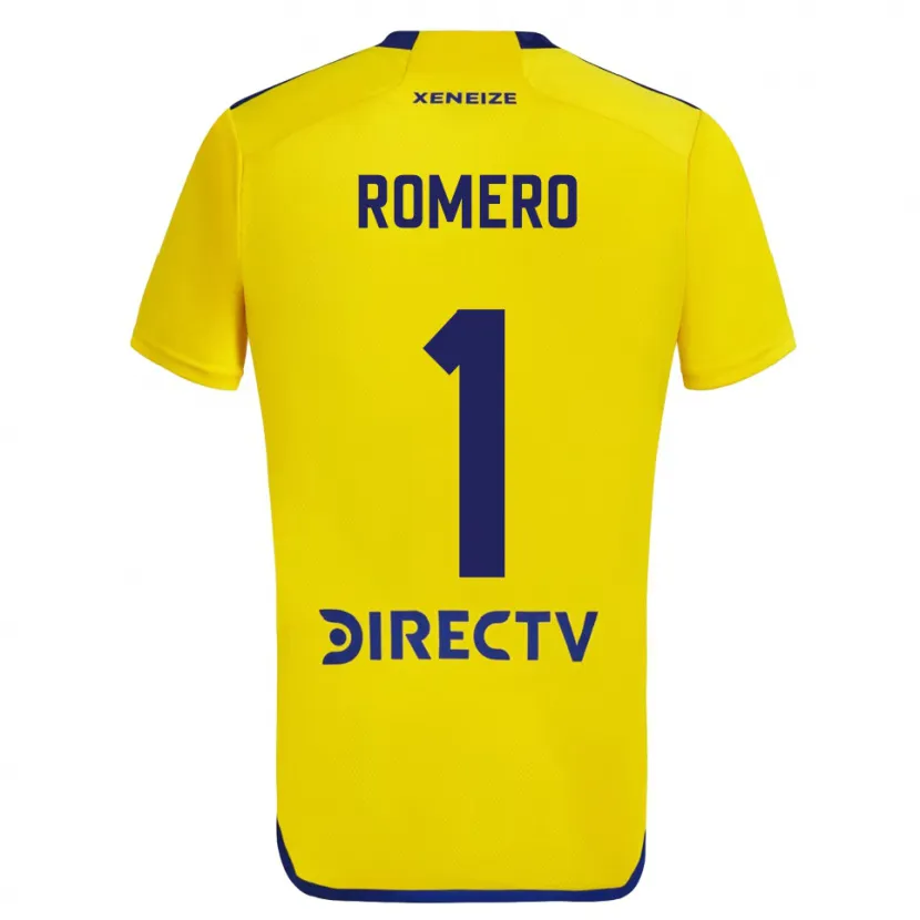 Danxen Kid Sergio Romero #1 Yellow Blue Away Jersey 2024/25 T-Shirt